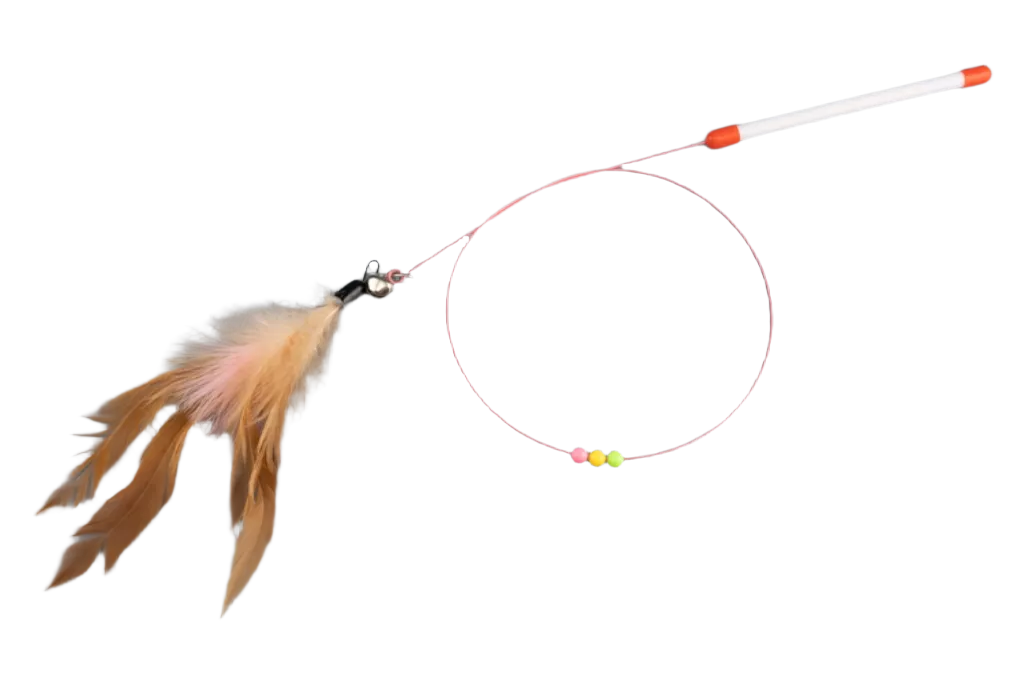 Игрушка-дразнилка Wogy перья съемные на палочке для кошек 80 см