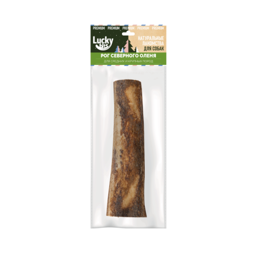 Лакомство Lucky bits Рог оленя для собак L 150-200 г