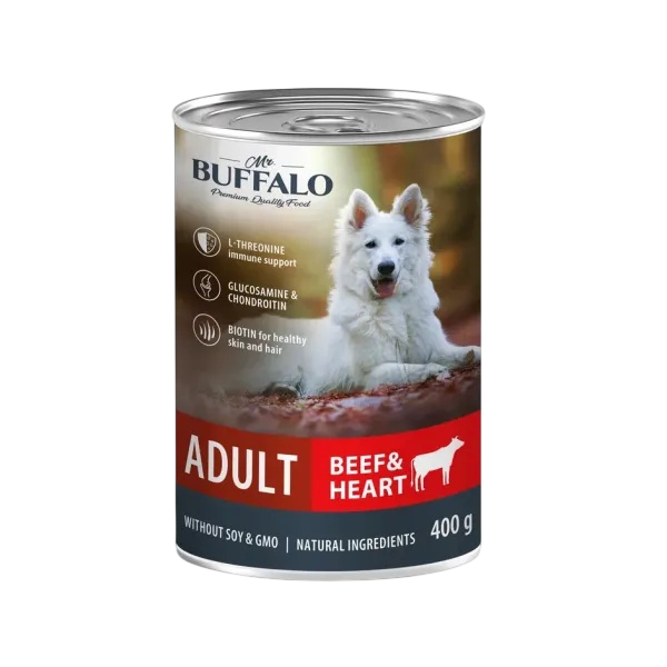 Mr.Buffalo Adult Говядина/Сердце конс для собак 400 г 