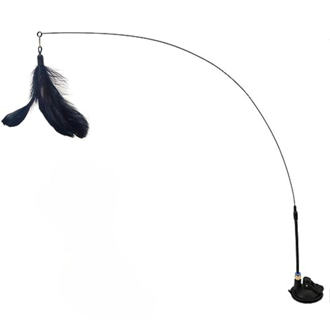 Дразнилка Wogy Перо на гибкой палочке с присоской для кошек 85 см