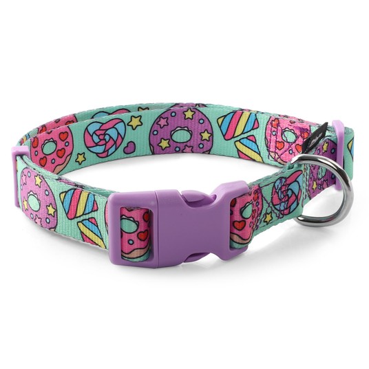 Ошейник Triol Пончики нейлон бирюзовый для собак