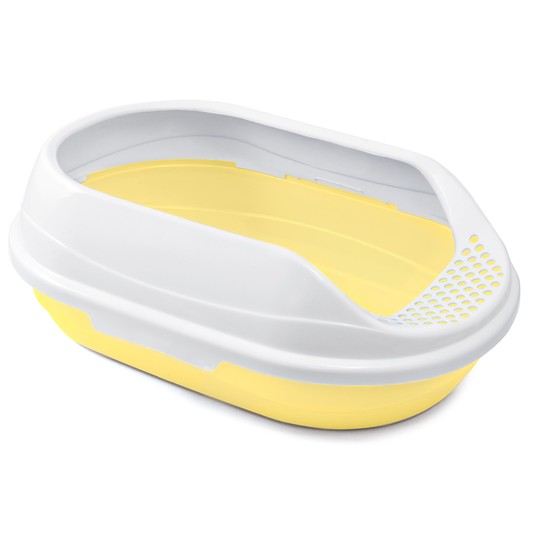 Туалет Гамма Ирис желтый для кошек 43*30*15 см