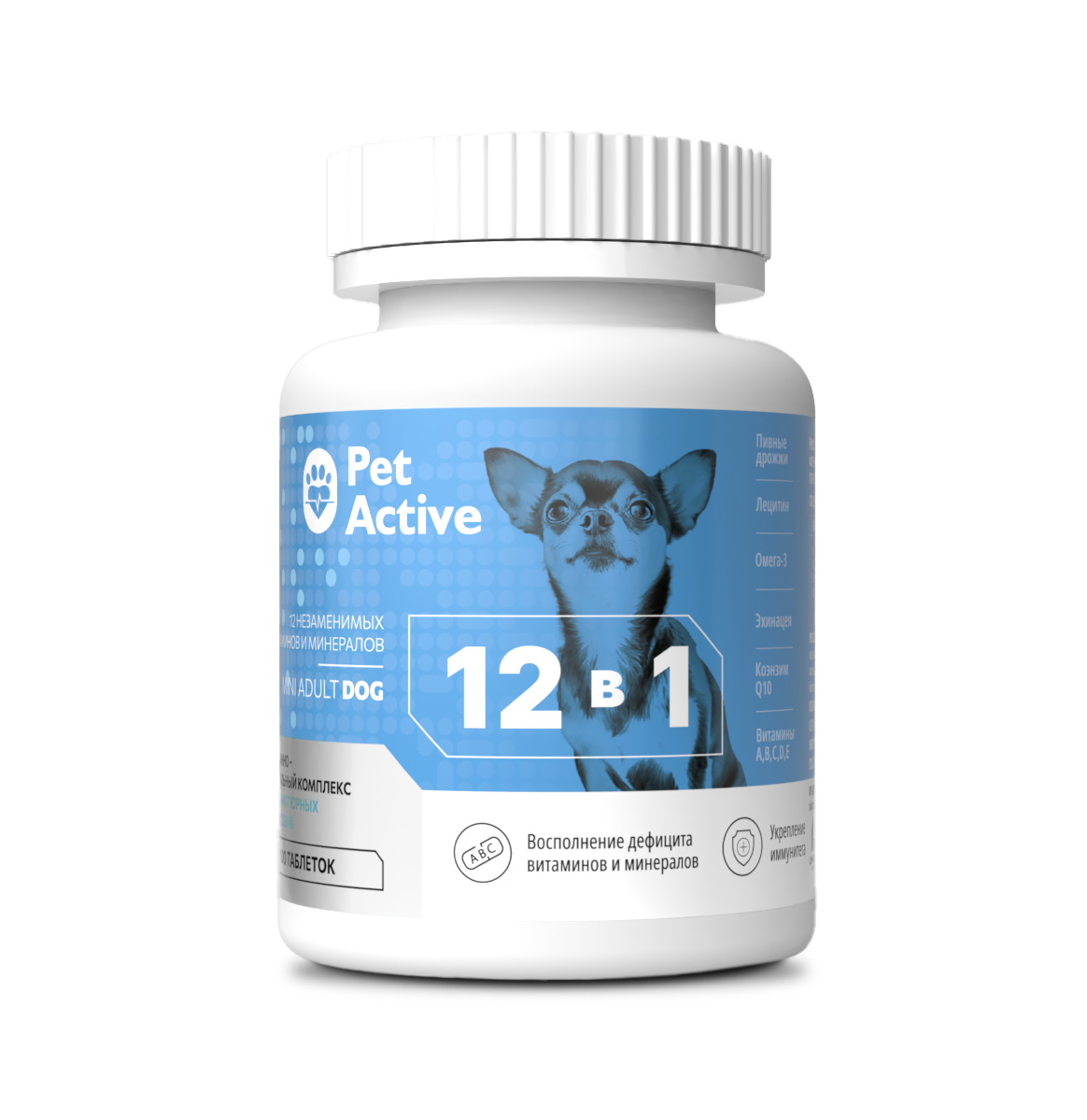 Комплекс PetActive Витаминно-минеральный 12 в 1 для миниатюрных пород собак