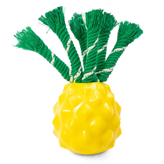 Игрушка Triol Ананас из термопластичной резина желтый для собак 15,5*7,5 см