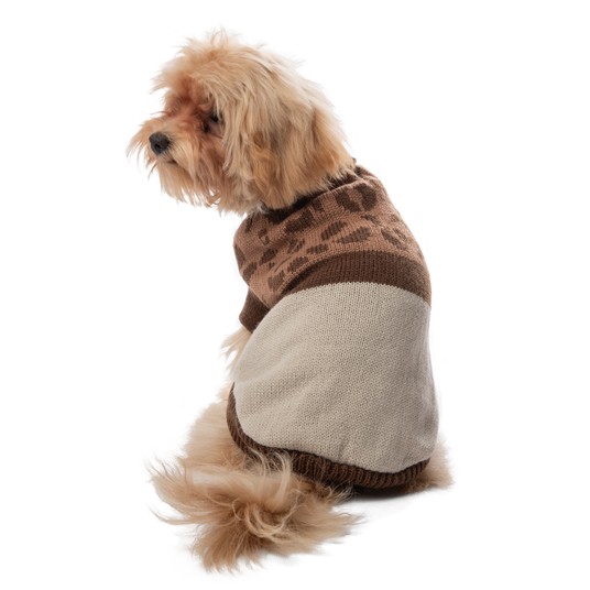 Свитер Гамма Сахара акрил коричневый для собак
