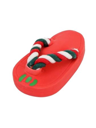 Игрушка Pet Line Шлёпанец резина красный для собак 11 см