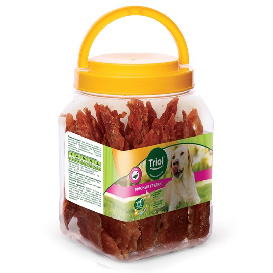 Лакомство Triol Мясные грудки из утки для собак 750 г