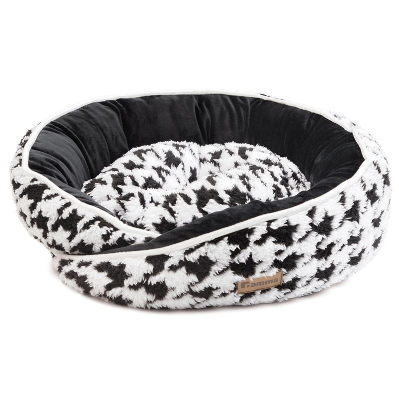 Лежанка Гамма Ласточка текстиль черный для кошек 50*50*16 см