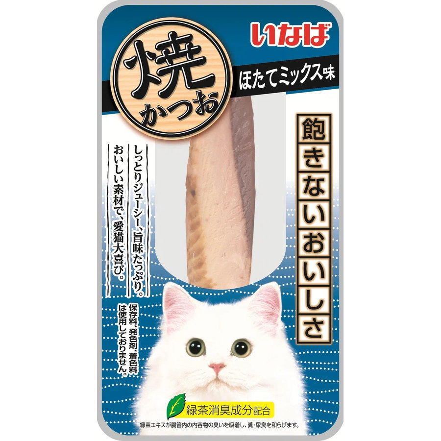 Лакомство Inaba Yaki Tuna Филе тунца со вкусом морского гребешка для кошек 12 г