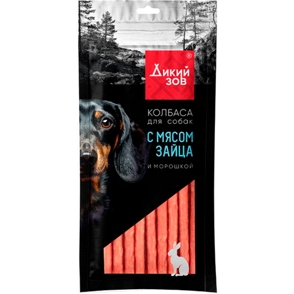 Дикий Зов TitBit колбаса с мясом зайца и морошкой для собак 85 г