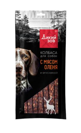 Дикий Зов TitBit колбаса с мясом оленя и брусникой для собак 85 г