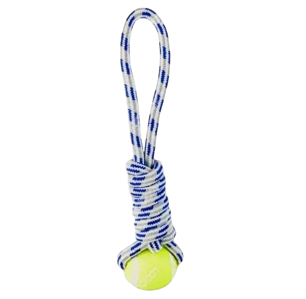 Игрушка Nunbell Мяч теннисный с ручкой для собак 35*6 см