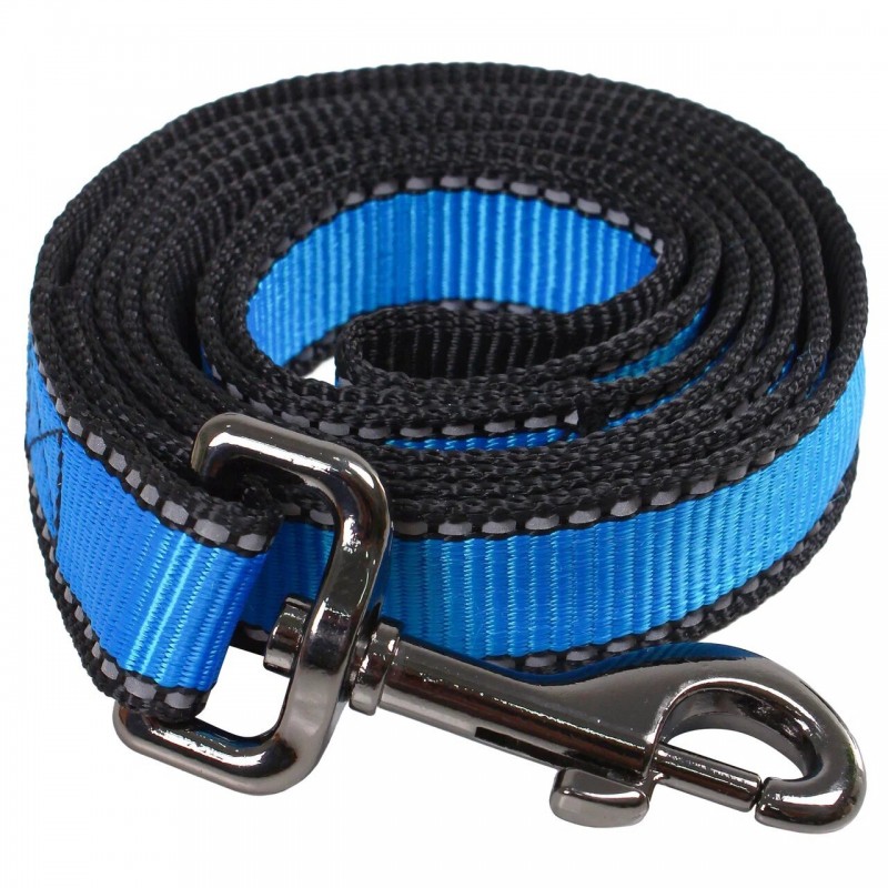 Поводок Rich Breed LOOK нейлон голубой для собак 2*150 см