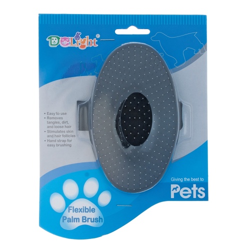 Щетка DeLiGHT резиновая мет зуб на руку д/жив 1