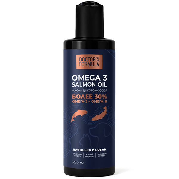 Масло дикого лосося Doctor's Formula для кошек и собак 250 мл