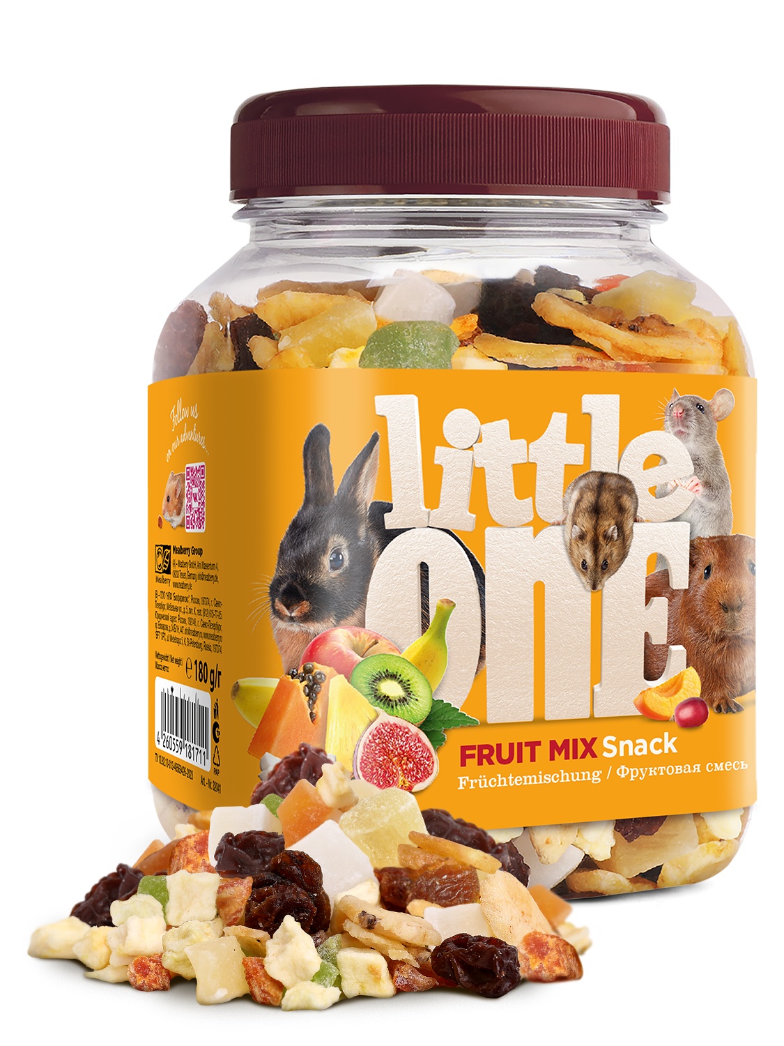 Лакомство Little One Фруктовая смесь для грызунов 180 г