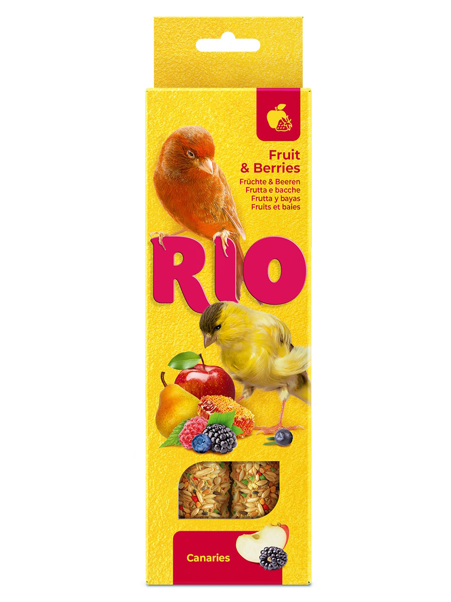 Лакомство Палочки Rio с фруктами и ягодами для канареек 2х40 г