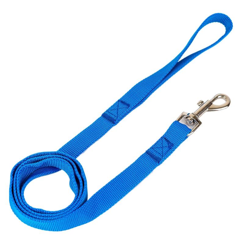 Поводок Моськи-Авоськи ткань синий для собак 2,5*120 см