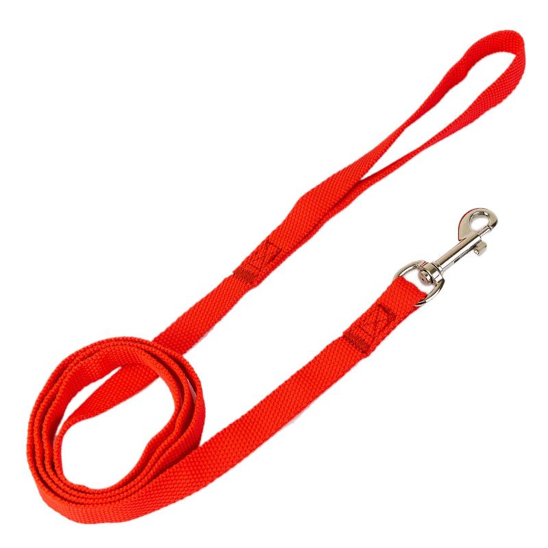 Поводок Моськи-Авоськи ткань красный для собак 1,5*120 см