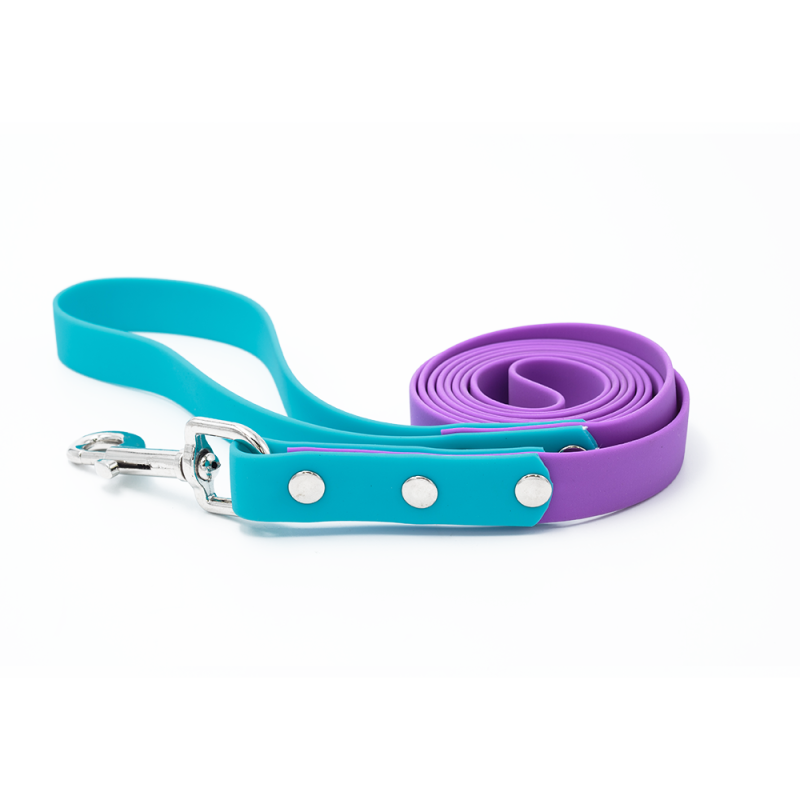 Поводок Моськи-Авоськи биотан голубой M для животных 2*200 см