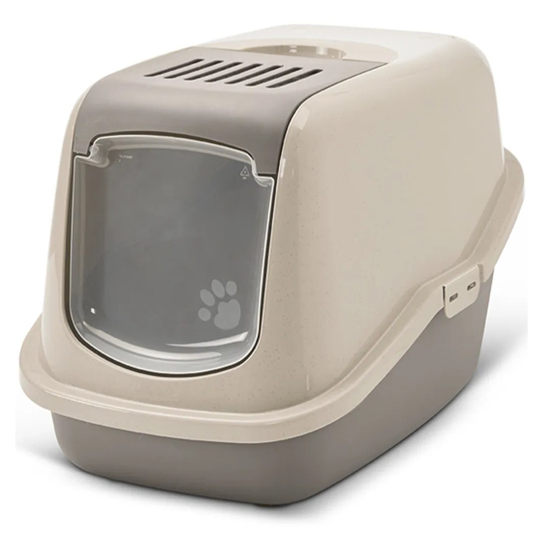 Туалет Savic Nestor Happy Planet закрытый мокко/серый для кошек 56*39*38,5 см