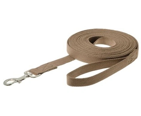 Поводок V.I.Pet с карабином брезент сшивной стальной карабин для собак 2,5 см*7 м