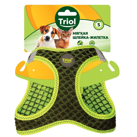 Шлейка-жилетка Triol Нео мягкая со светоотражающими элементами темно-серый