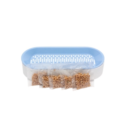 Набор Травка WOGY лоток с зерном микс круг 12х5.5см для кошек 