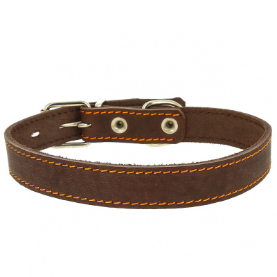 Ошейник Каскад б/украшений кожа для собак 2,5*39-46 см