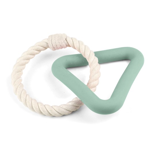 Игрушка Triol Треугольник с плетеным кольцом для собак 25 см