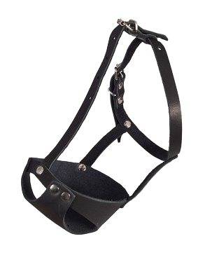 Намордник Каскад кожаный цельнокроеный для собак 13,5*9*9 см