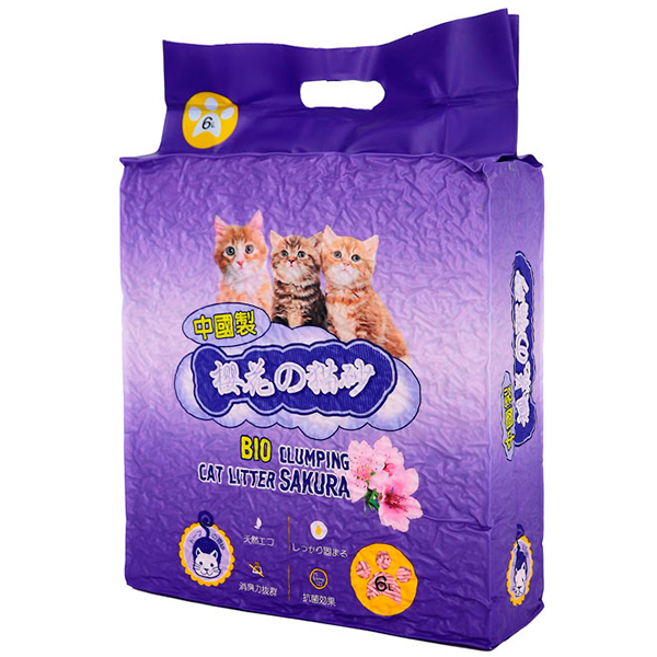 Наполнитель HAKASE AREKKUSU комкующийся Тофу Сакура для кошек