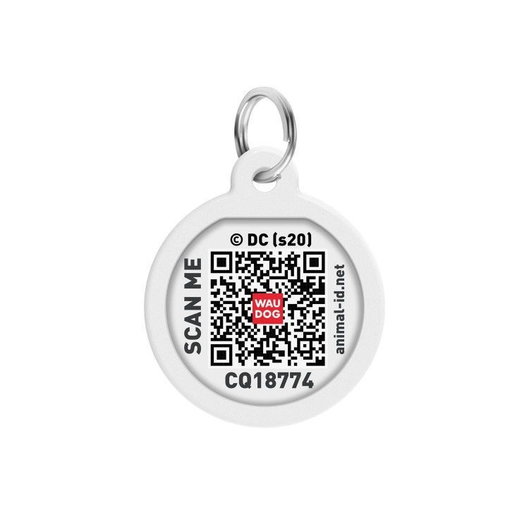 Адресник WAUDOG Smart ID Супермен-герой с QR паспортом для животных 2,5 см 2