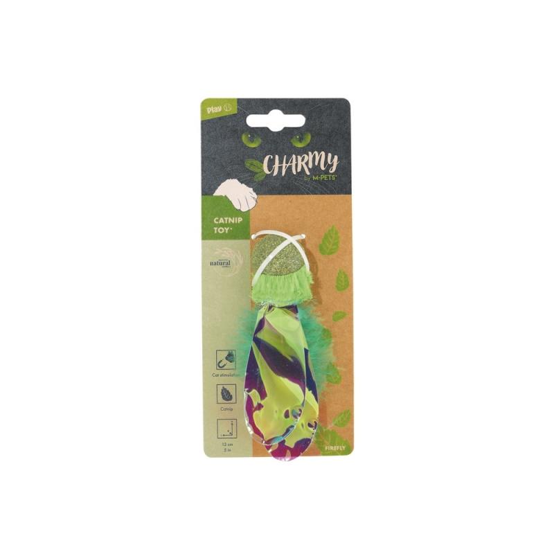 Игрушка Mpets Светлячок с кошачьей мятой зеленый для кошек
