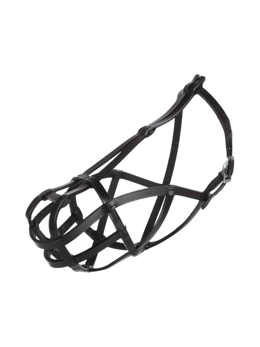 Намордник Trixie Сенбернар кожа черный для собак