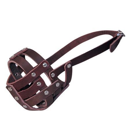 Намордник Гамма №1 искусственная кожа черный для собак 11*7*9 см