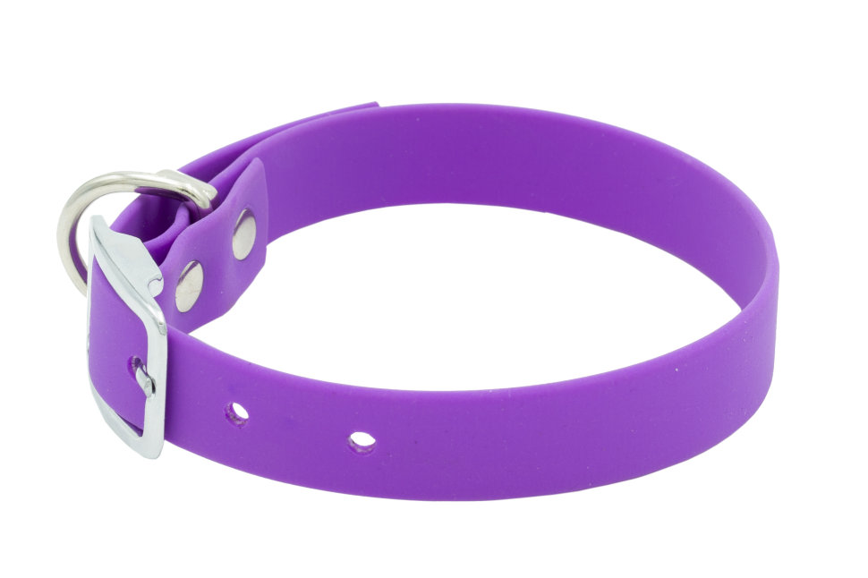 Ошейник Каскад биотан фиолетовый для собак 2,5*35-45 см