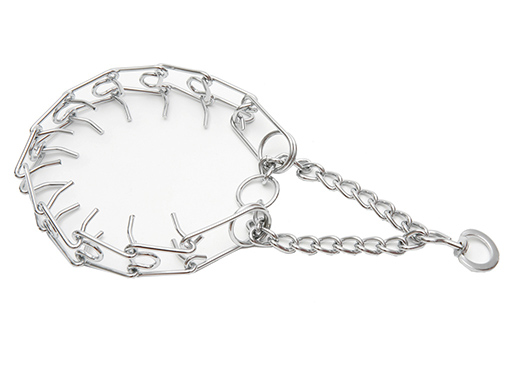 Ошейник Каскад строгий проволочный хромированный с вертлюгом металл для собак 3,5*55 см