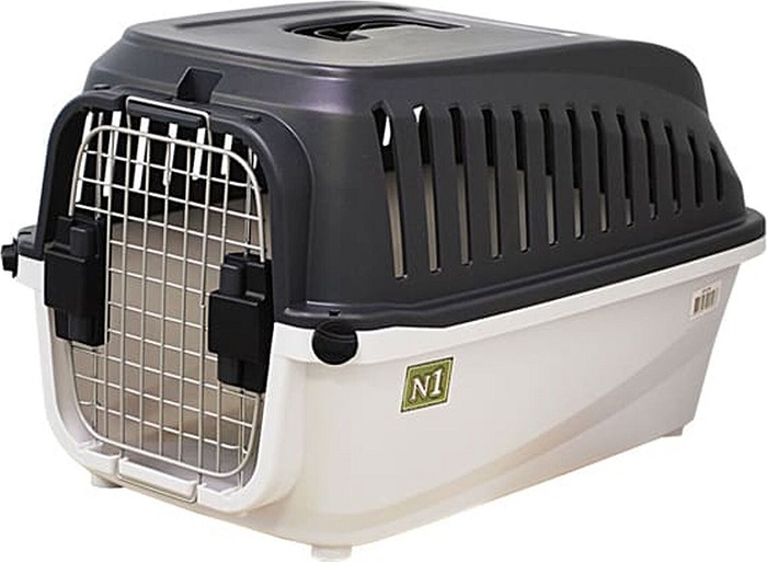 Переноска N1 пластиковая с замком (до 8кг ) для кошек 55*35*32,5см
