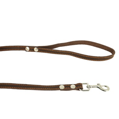 Поводок Каскад №15 кожа однослойный для собак 1,2 м 