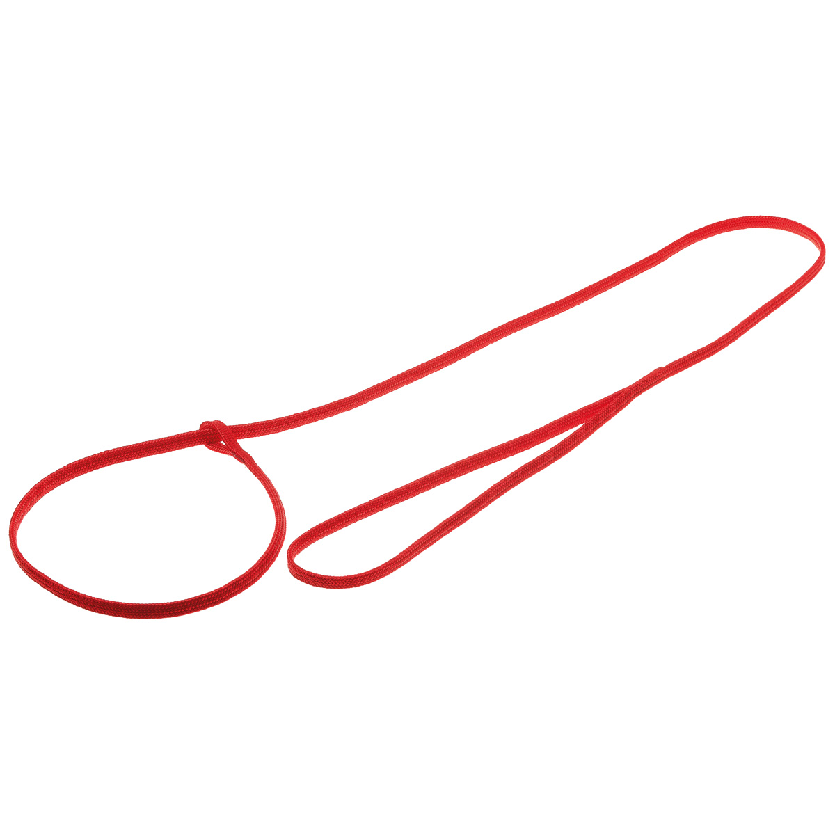 Поводок-затяжка V.I.PET с петлёй (лента-чулок) красный для собак 5 мм*100 см