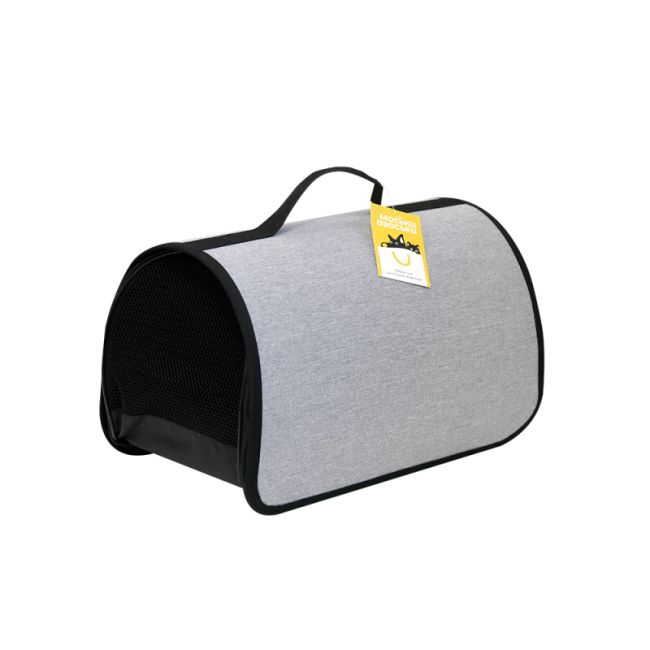 Сумка-переноска Моськи-Авоськи жёсткий каркас серая для животных 45*26*26,5 см