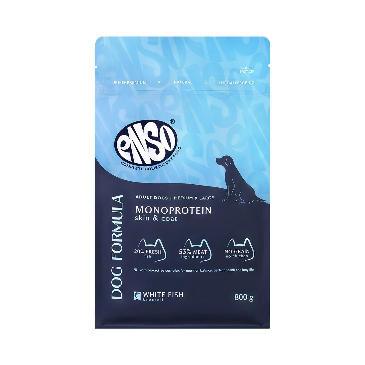 Enso Monoprotein Medium Adult Белая рыба/брокколи для собак