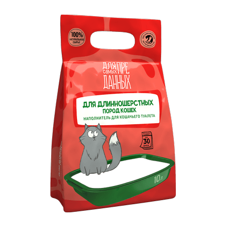 Наполнитель Для самых преданных для длинношерстных кошек 10 л 1