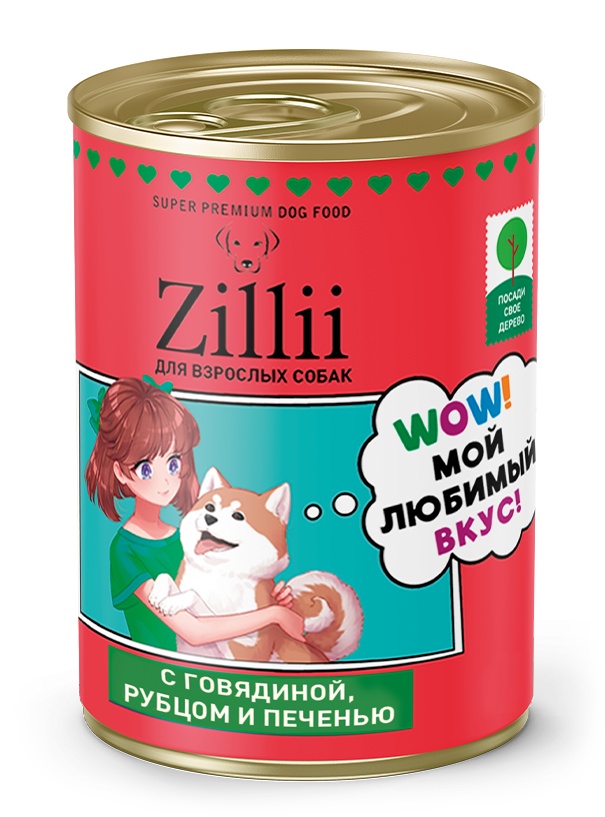 ZiLLii Adult Говядина с рубцом консервы для 850 г