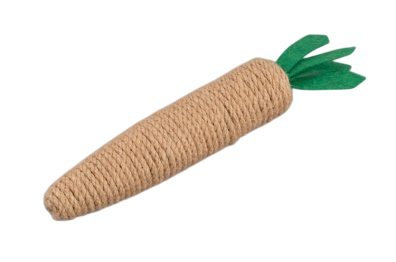 Игрушка Wogy Морковка-погремушка джут для кошек 21*3,5 см
