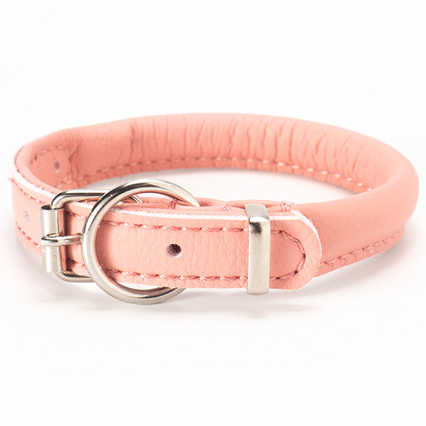 Ошейник Аркон Candy круглый иск кожа розовый для собак 27-35 см