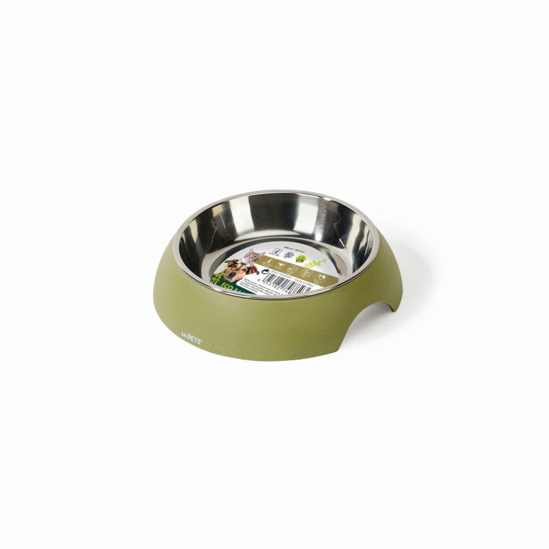 Миска Mpets ECO Bamboo металл для животных 600 мл