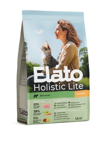Elato Holistic Lite Kitten Курица-индейка 2