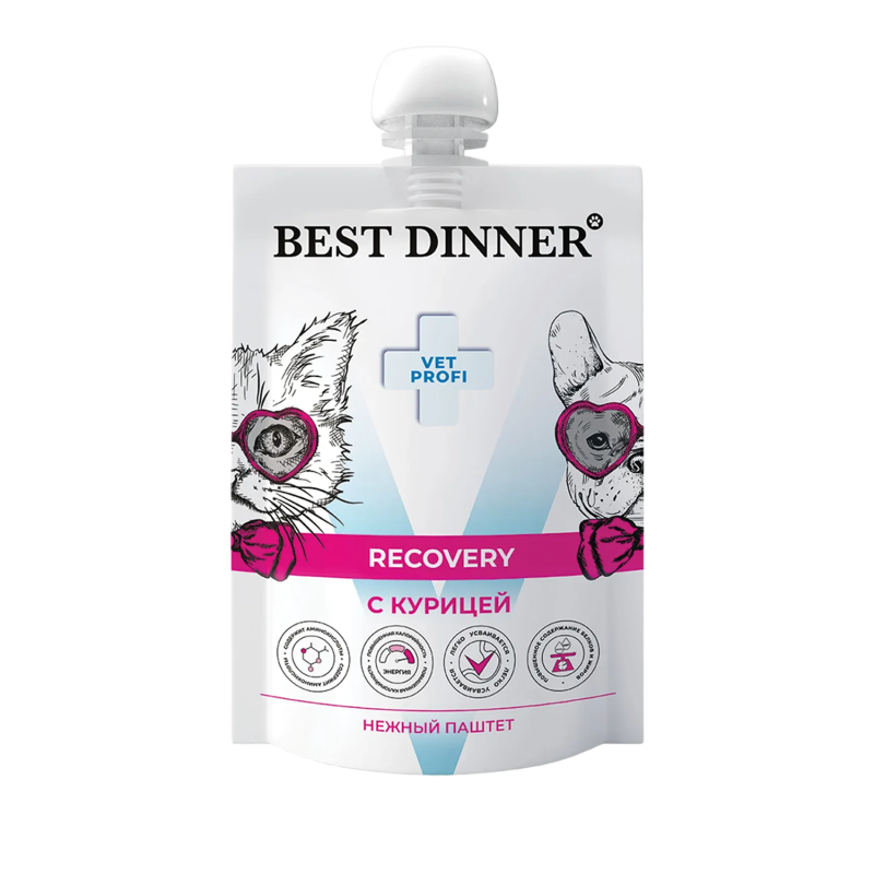 Best Dinner Vet Profi Recovery Adult пауч для кошек и собак 85 г